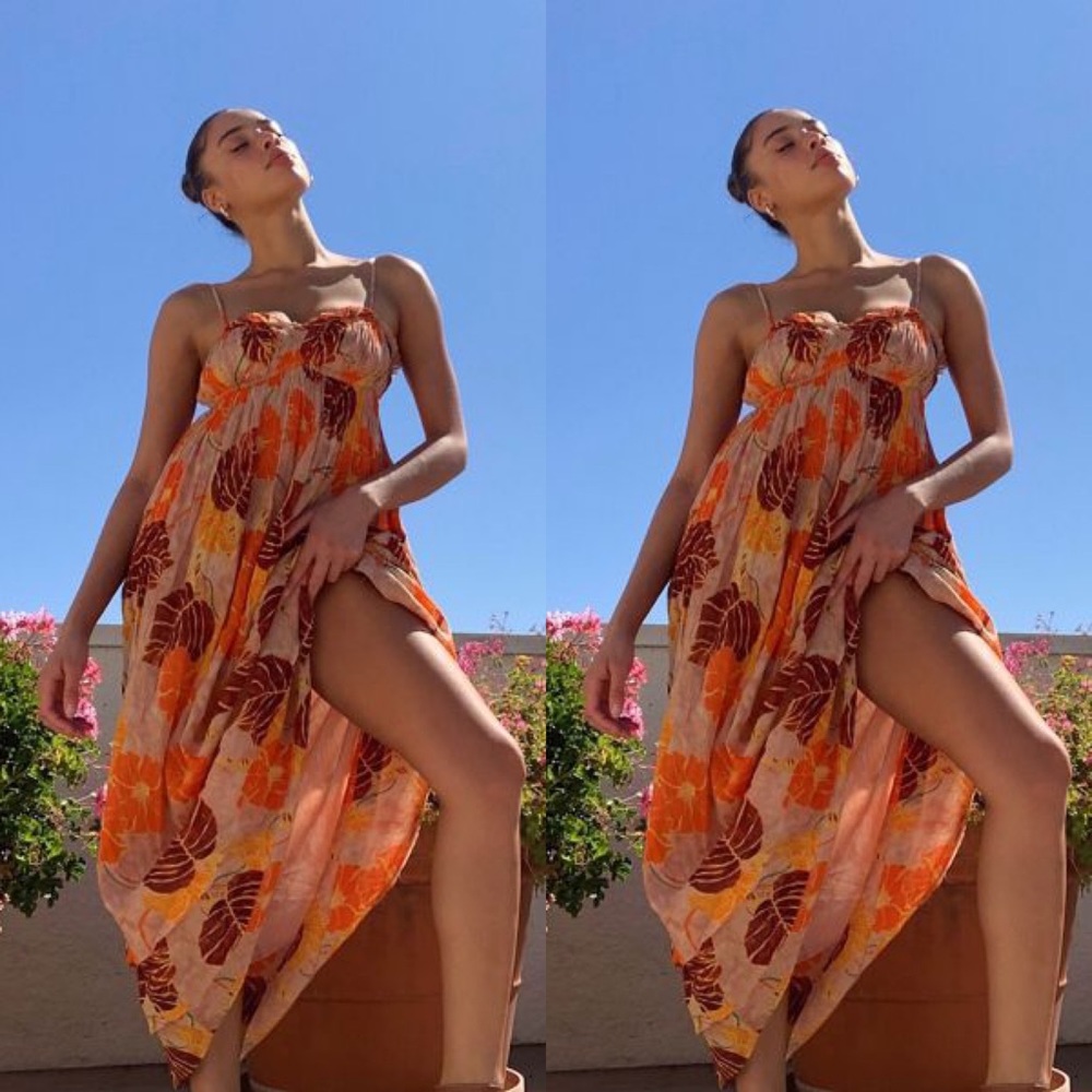 NWT UO Athena Gauze Maxi Dress